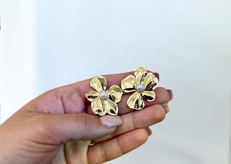 Peony earrings