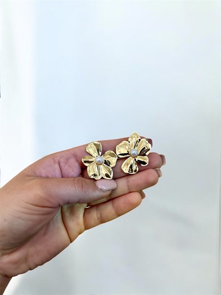 Peony earrings