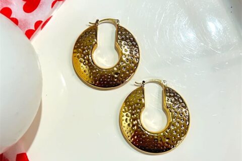 Dimpled earrings
