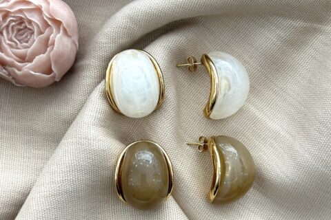 Stone earrings